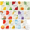 KONEUK 14 Pack Sheet Face Masks Skincare, Hydrating Face Masks Suitable for