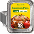 9x13 Aluminum Pans [40 Pack], Extra Heavy Duty Half Size Disposable Aluminum Foil Pans