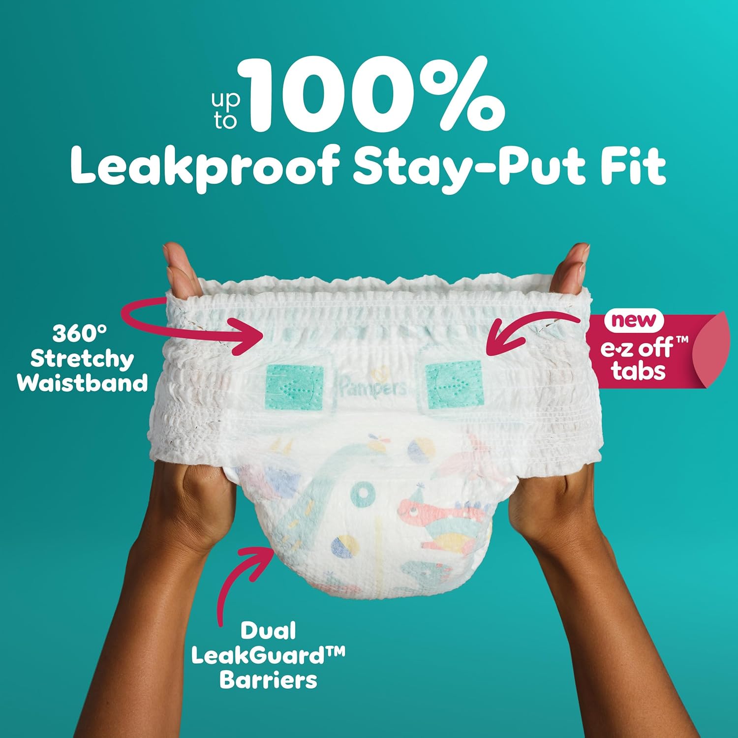 Pampers Diapers - Cruisers 360 - Size 5, 128 Count, Babyproof up to 100%