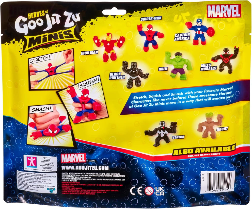 Heroes of Goo Jit Zu Marvel Mega Mini 6 Pack - Superhero Toys, Squishy