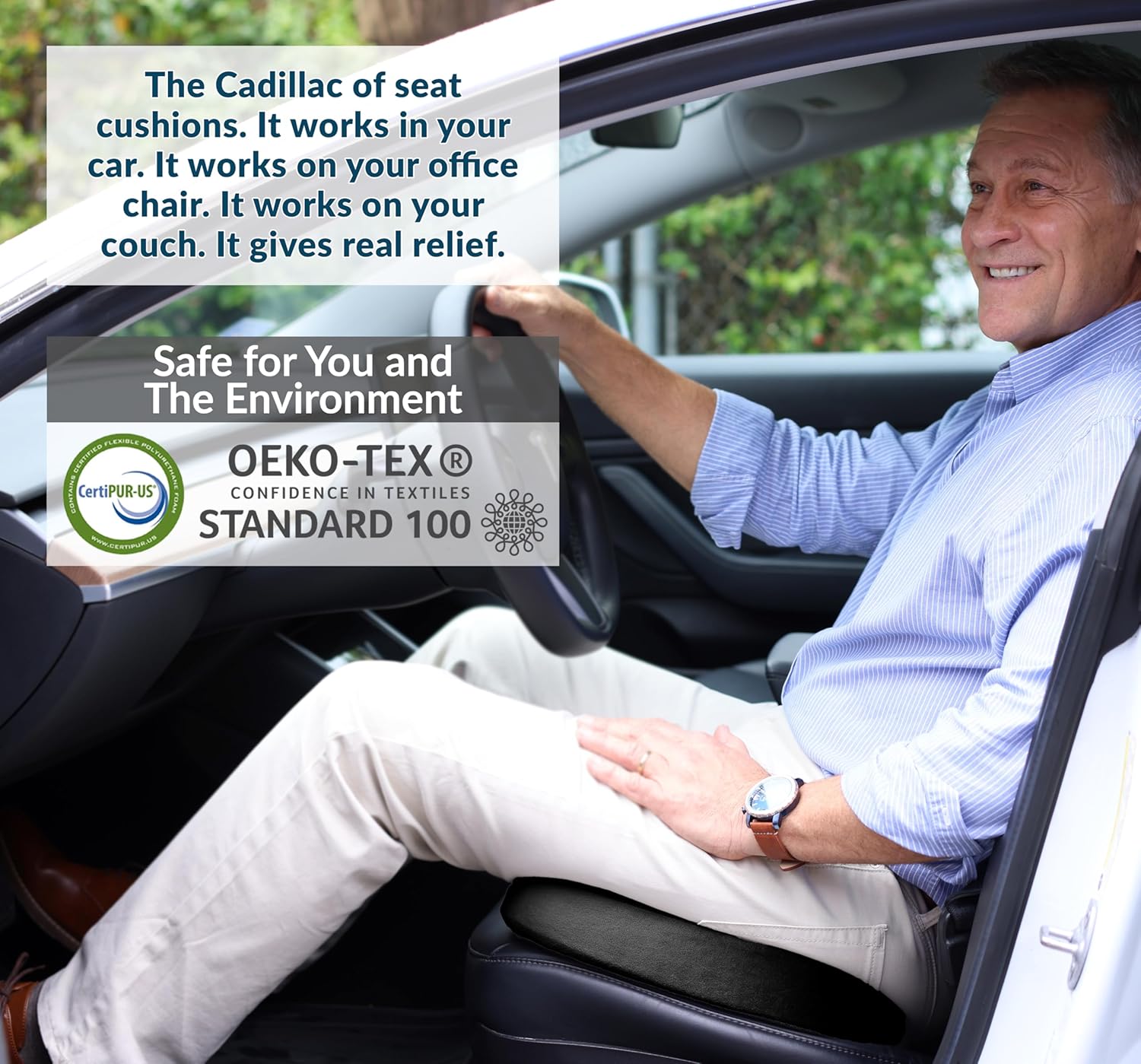 ComfiLife Premium Gel & Memory Foam Seat Cushion ‰ÛÒ Doctor Recommended