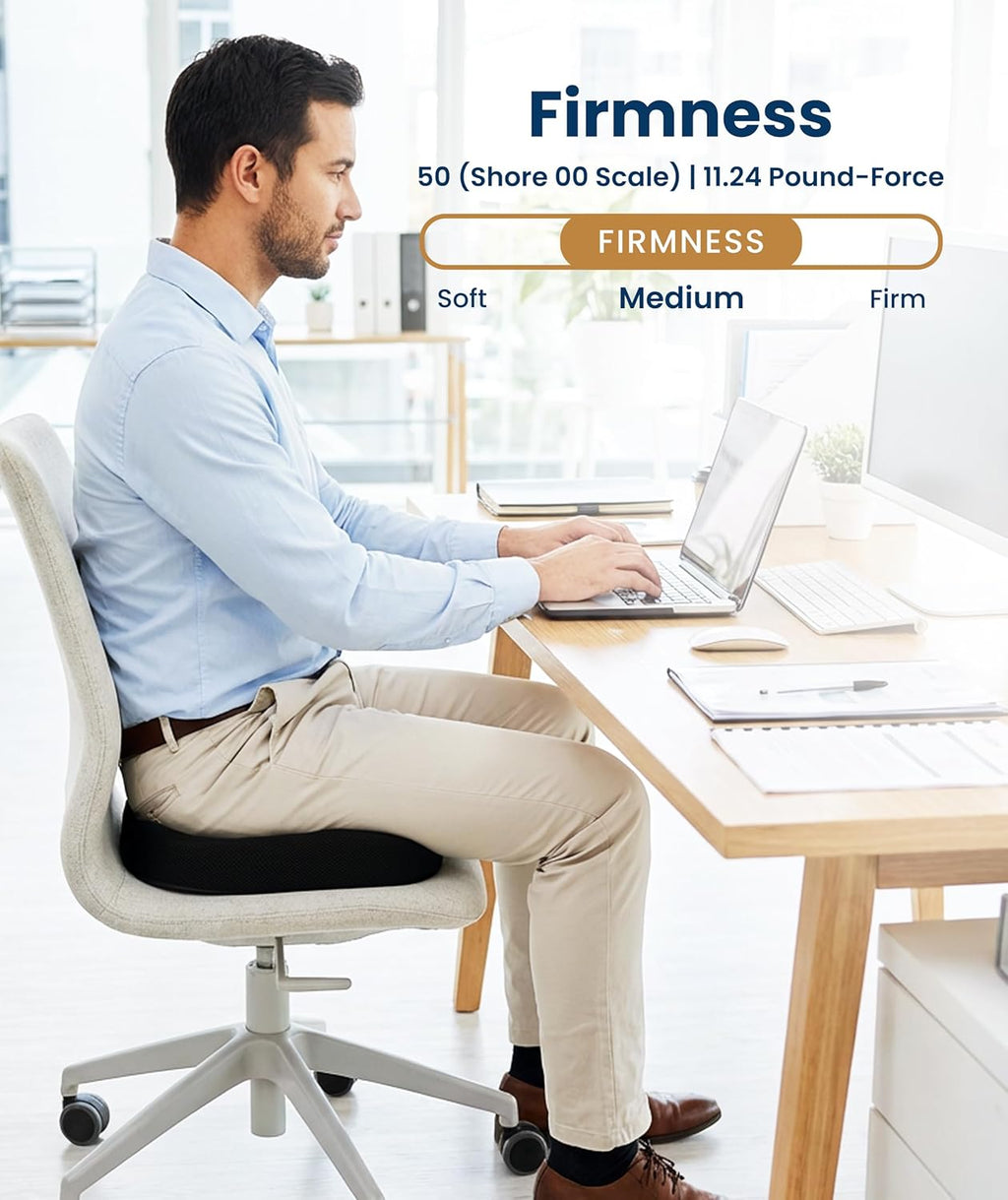 Everlasting Comfort Doctor Recommended Memory Foam Seat Cushion for Office