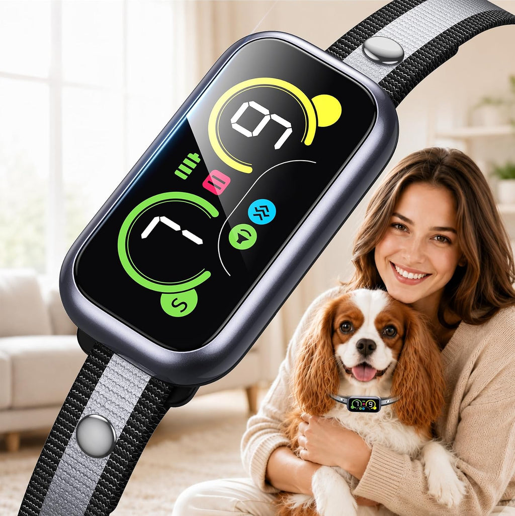 Smart Dog Bark Collar with Advanced Bark Detection, Anti Barking Devices with