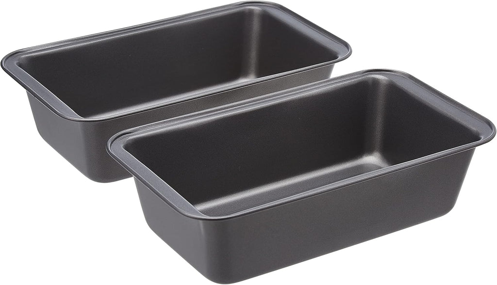 Amazon Basics Rectangular Nonstick Bread Loaf Pan for Baking Meatloaf with