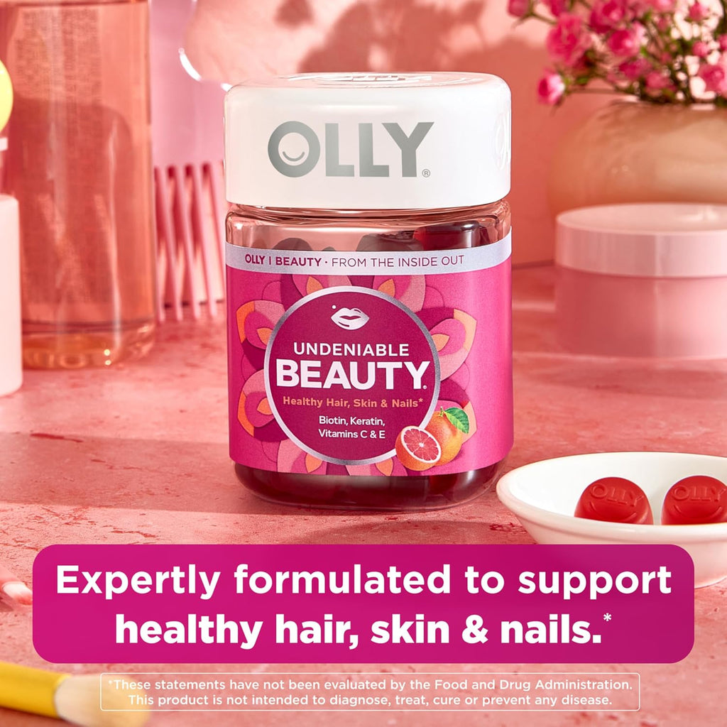 OLLY Undeniable Beauty Gummy, For Hair, Skin, Nails, Biotin, Vitamin C