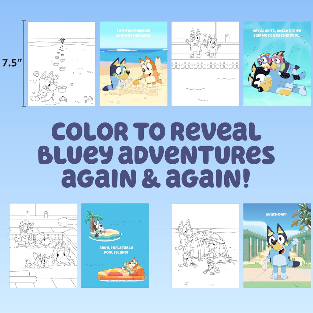 Horizon Group USA Bluey Aqua Art - Reusable Water Reveal Activity Pages With