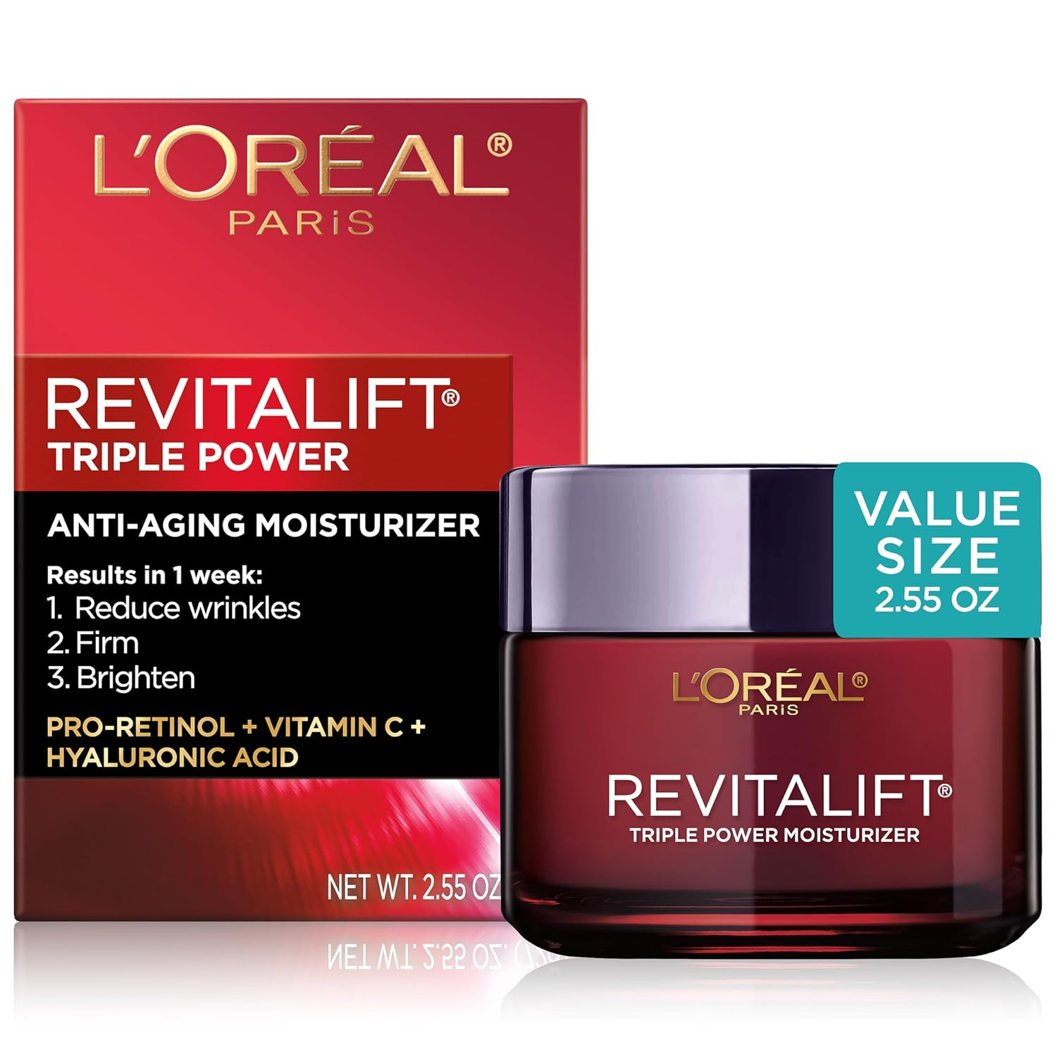 L'Oreal Paris Revitalift Triple Power Anti-Aging Face Moisturizer, Pro