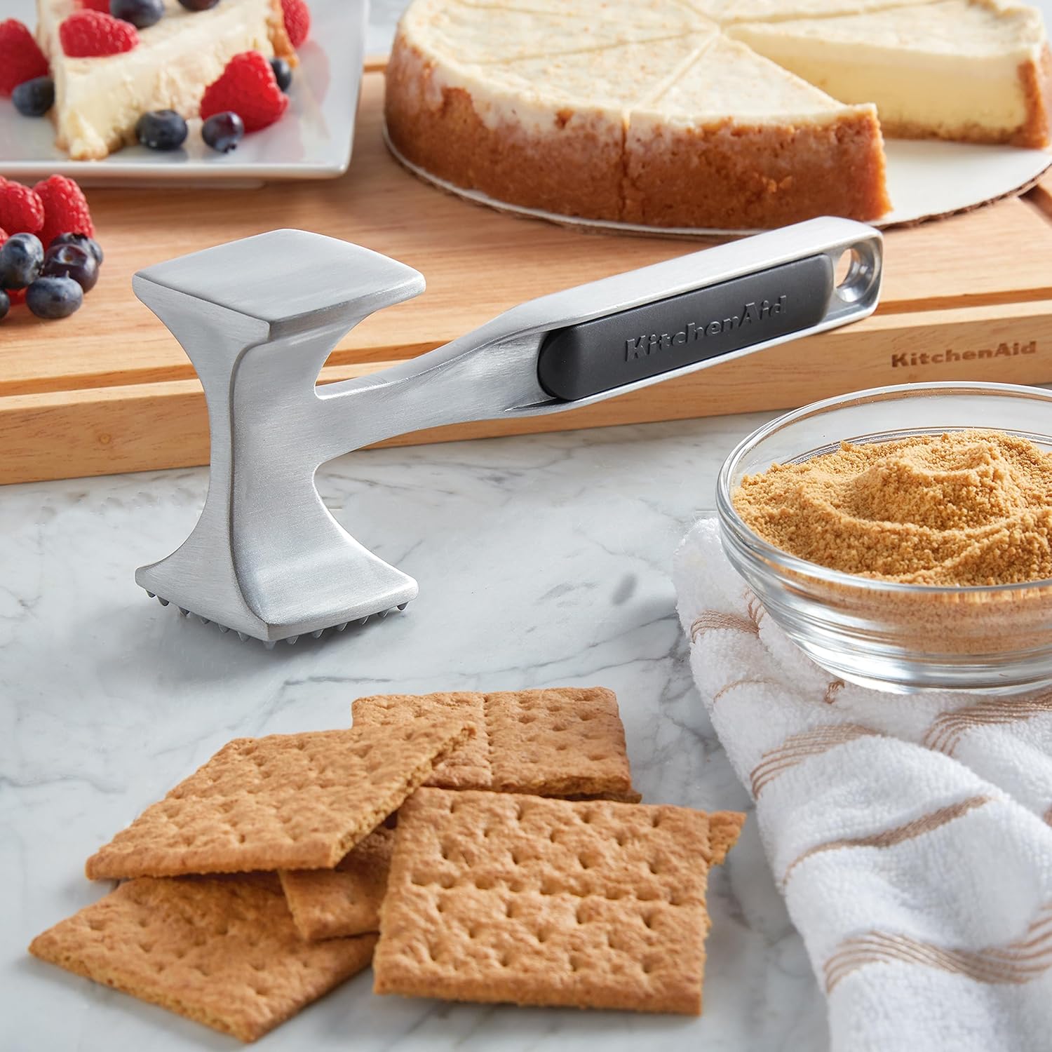 KitchenAid Gourmet Multi Sided Meat Tenderizer for Pounding Meats, Nuts