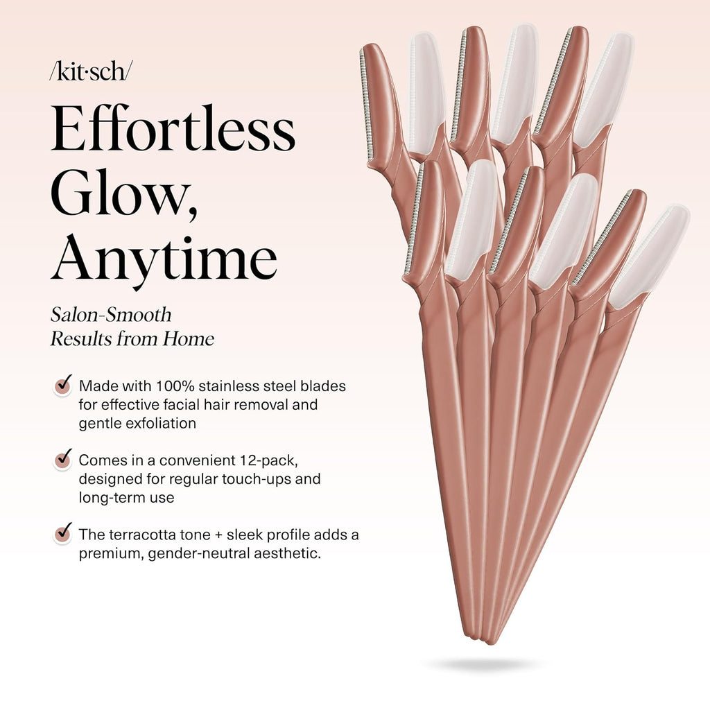 Kitsch Dermaplane Razor for Women Face ‰ÛÒ Face Razors for Women & Men, Eye