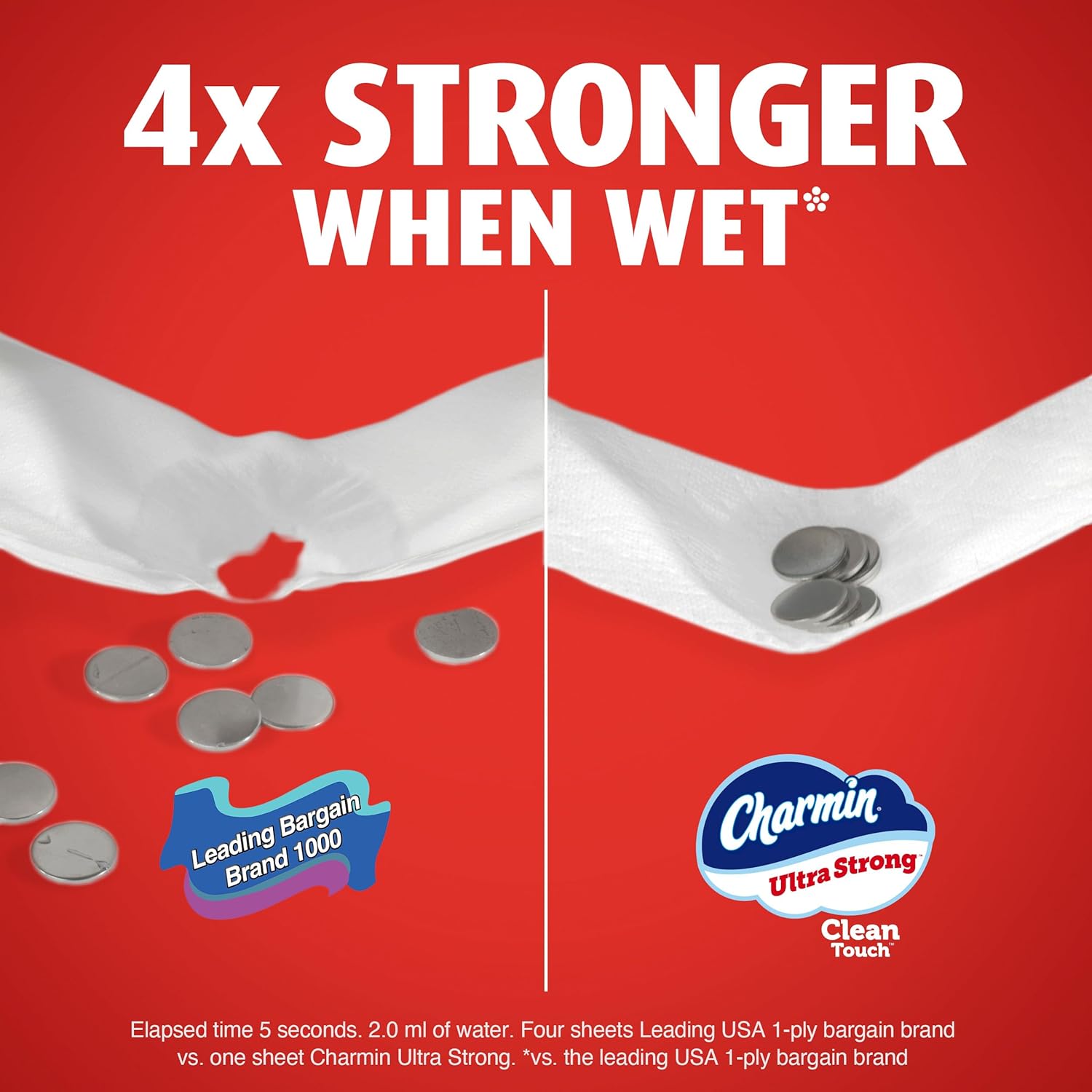 Charmin Ultra Strong Clean Touch Toilet Paper, 24 Family Mega Rolls = 120