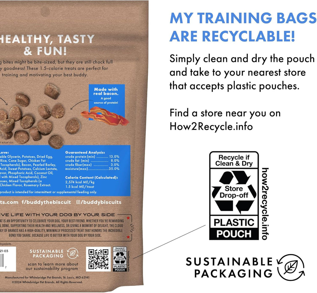 Buddy Biscuits Trainers 10 Oz. Pouch of Training Bites Soft & Chewy Dog