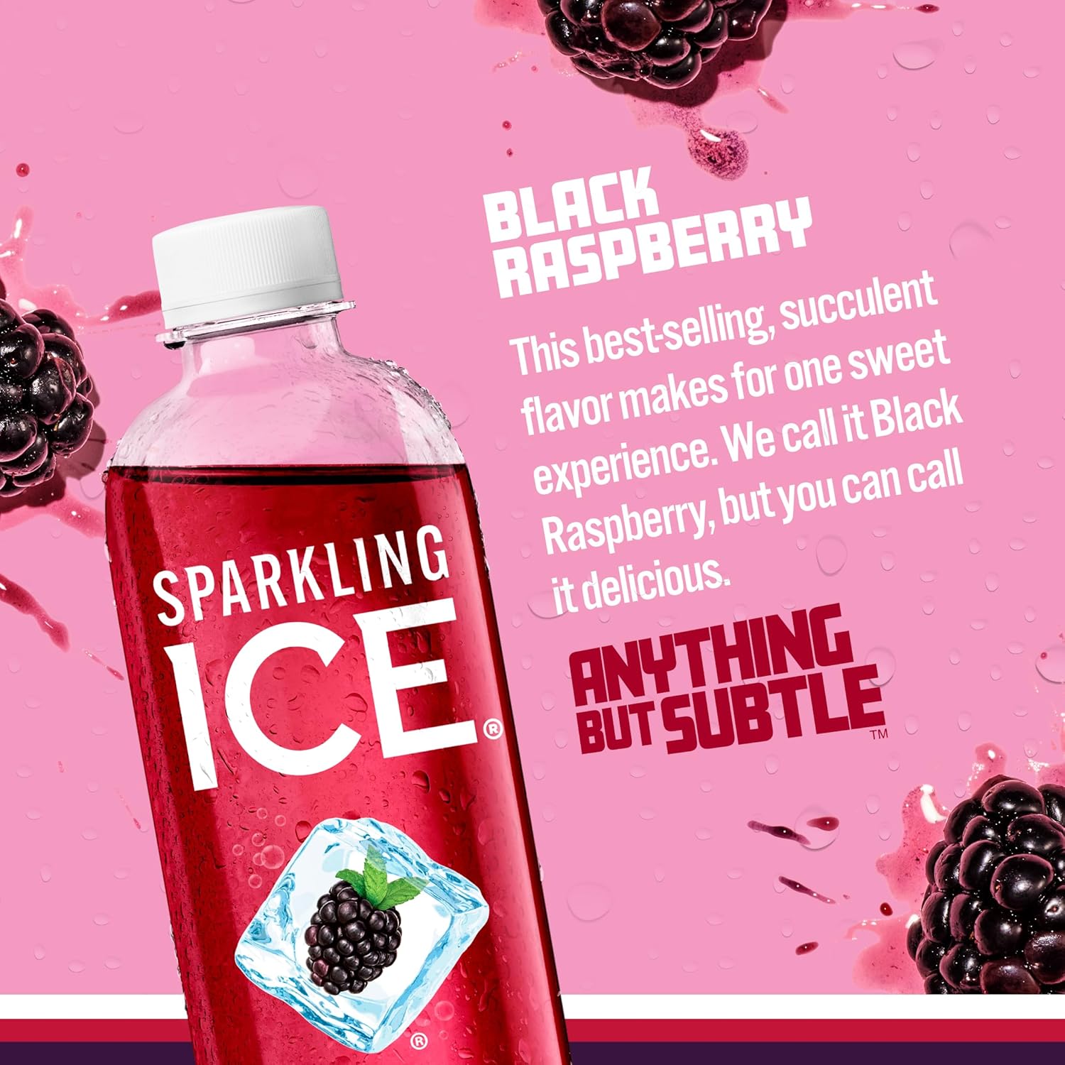 Sparkling Ice, Black Raspberry Sparkling Water, Zero Sugar Flavored Water