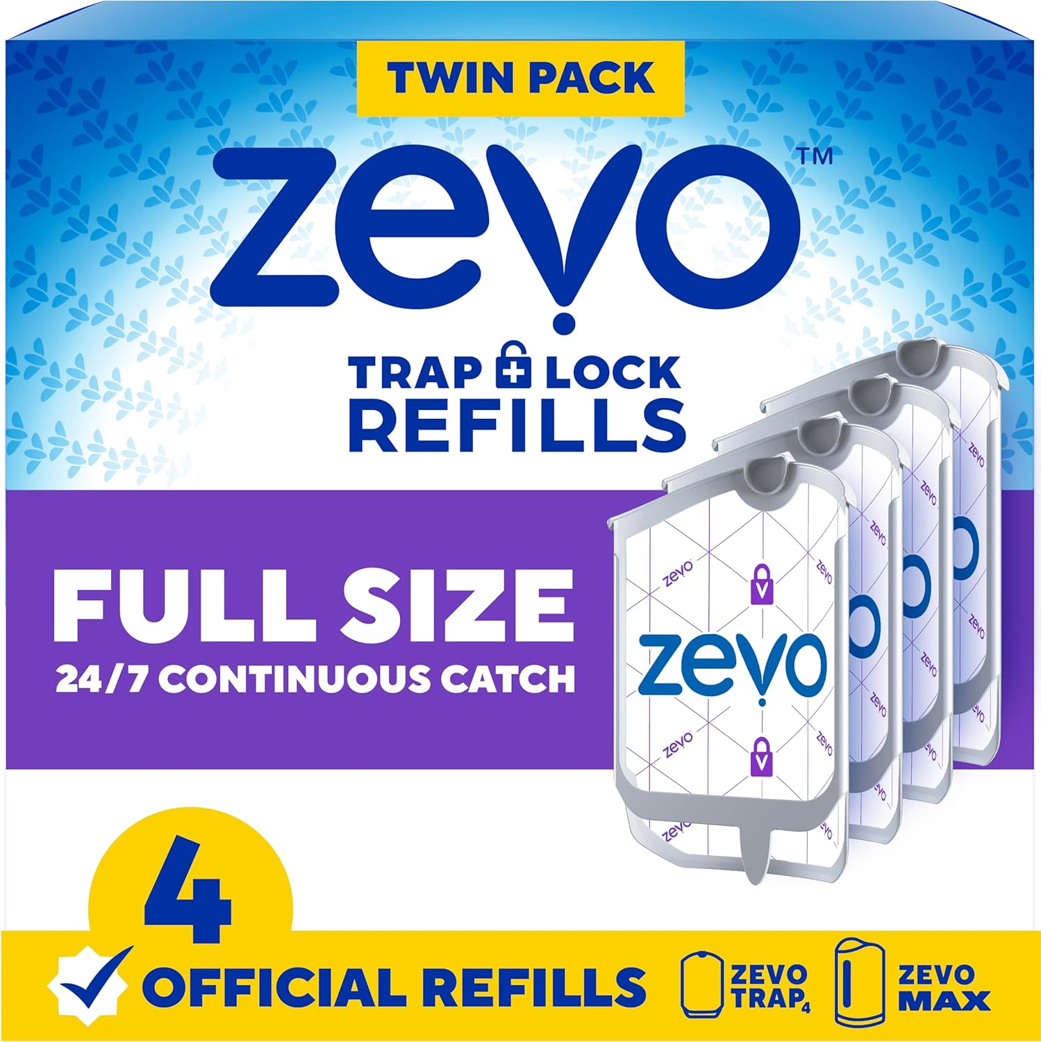 Zevo Flying Insect Trap Official Refill Cartridges - Fits Both Zevo Trap &
