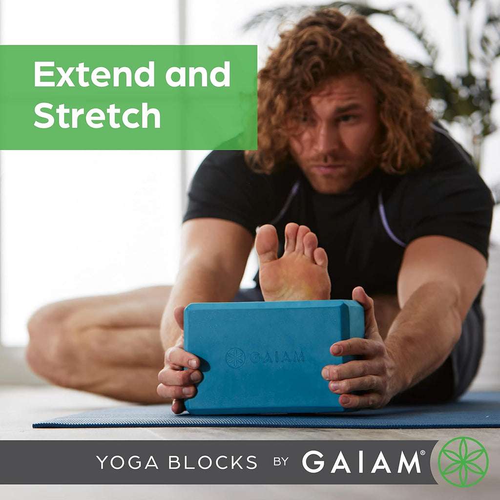 Gaiam Yoga Block - Supportive Latex-Free Eva Foam - Soft Non-Slip Surface