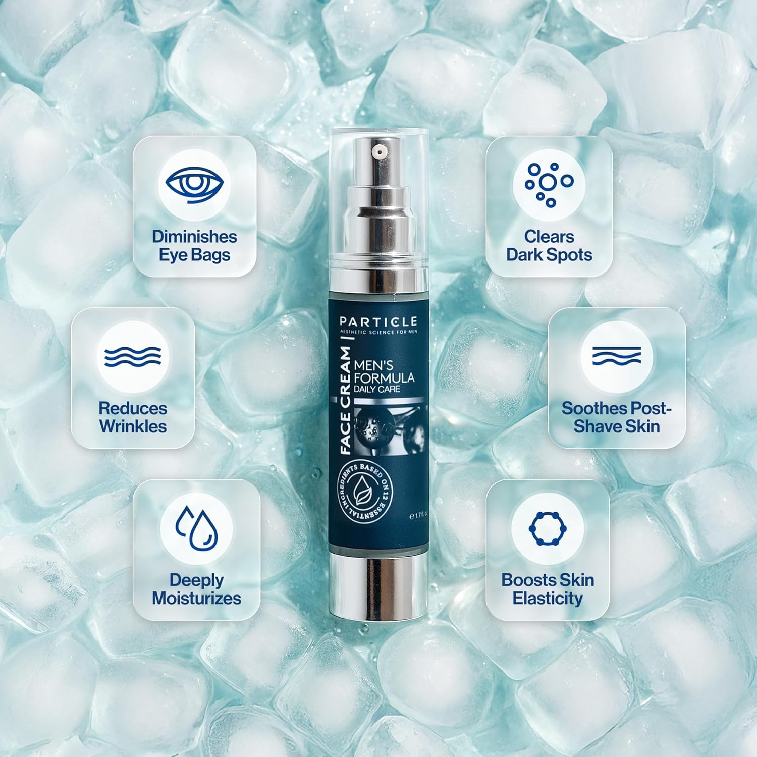 Particle 6-in-1 Face Cream for Men, Men‰۪s Daily Hydrating Moisturizer with