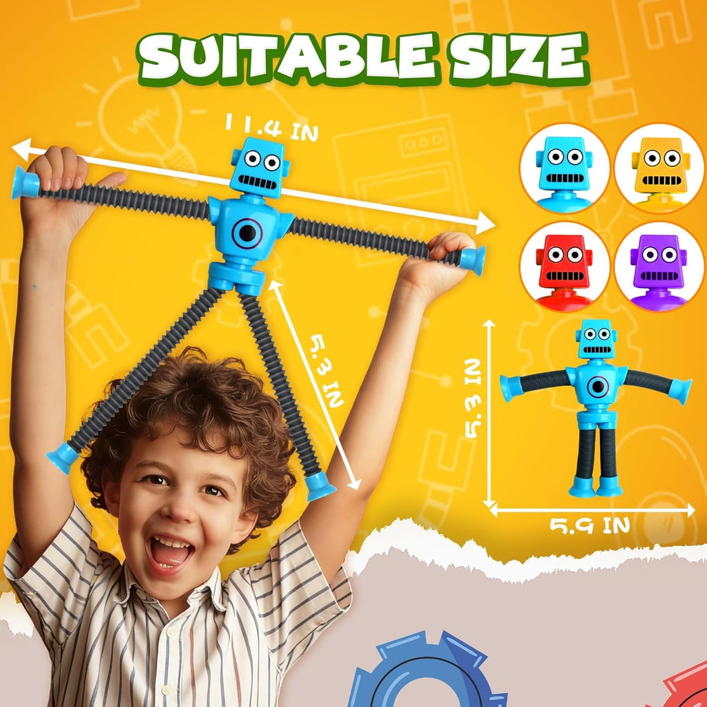 Robot Sensory Travel Roadtrip Toys 4Pcs for Toddlers Kid Boy Year Old Ages 3