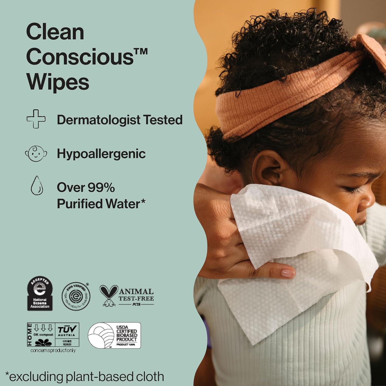 The Honest Company Baby Wipes for Sensitive Skin, Hypoallergenic