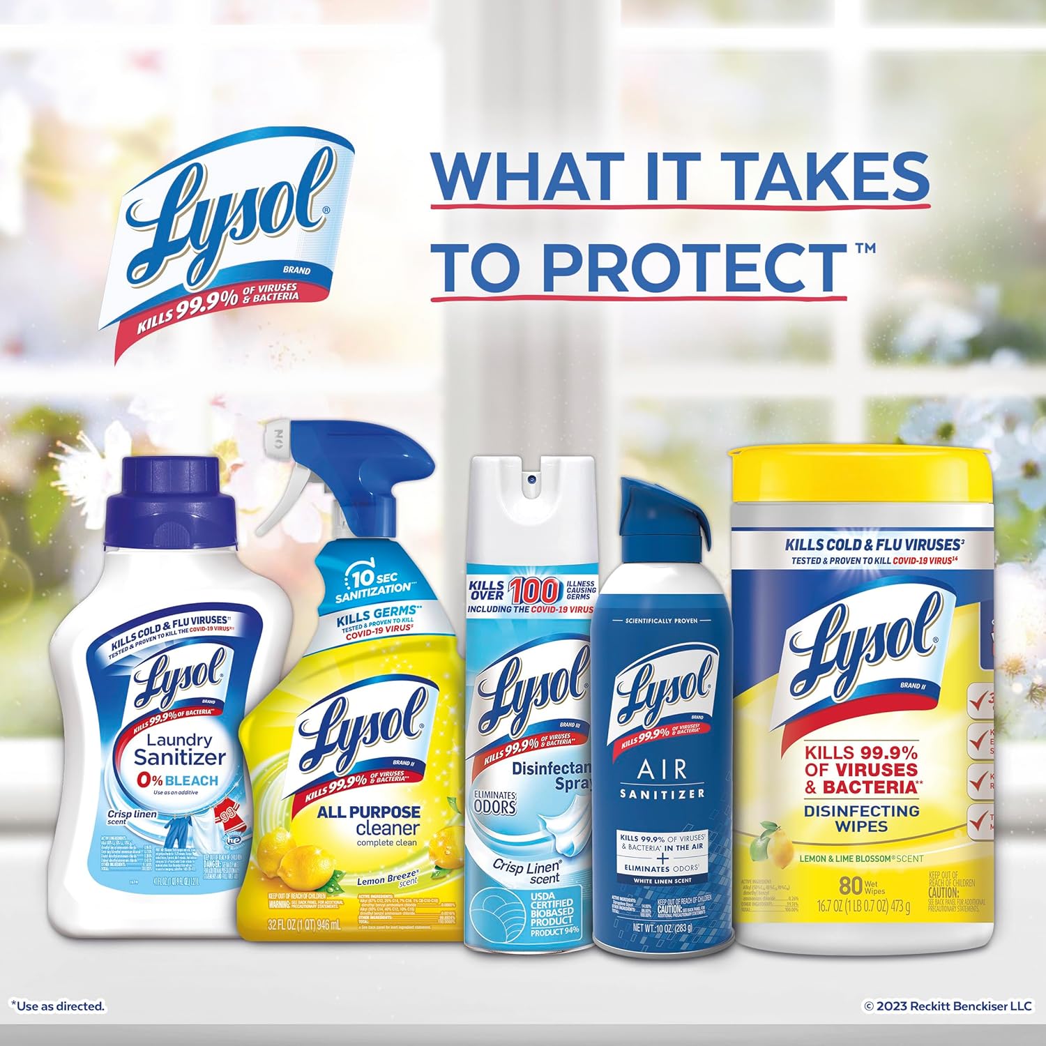 Lysol Bundle containing x2 Lysol Disinfectant Spray for Hard and Soft