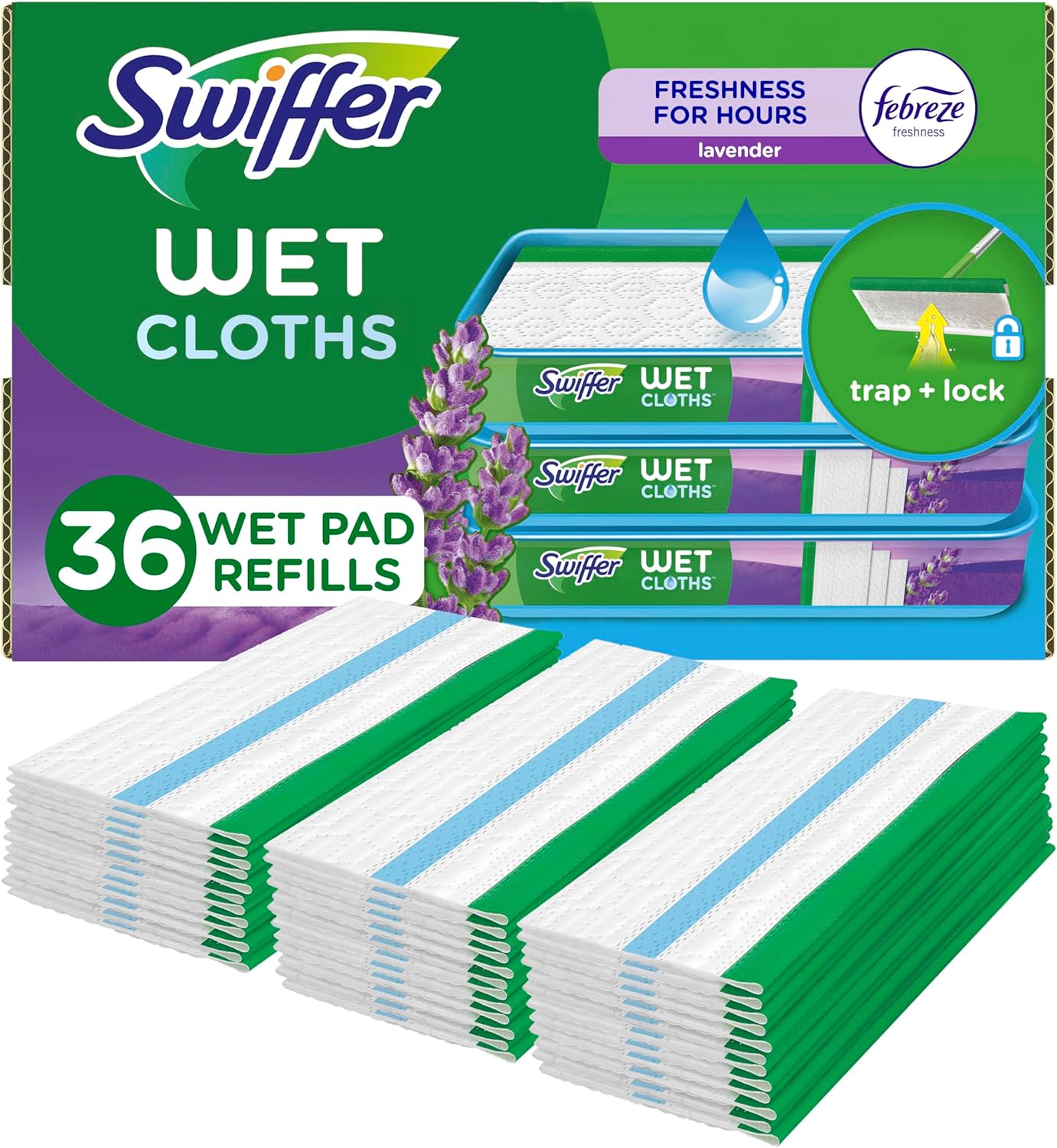 Swiffer Sweeper Wet Mopping Cloth Multi Surface Refills, Mops for Floor