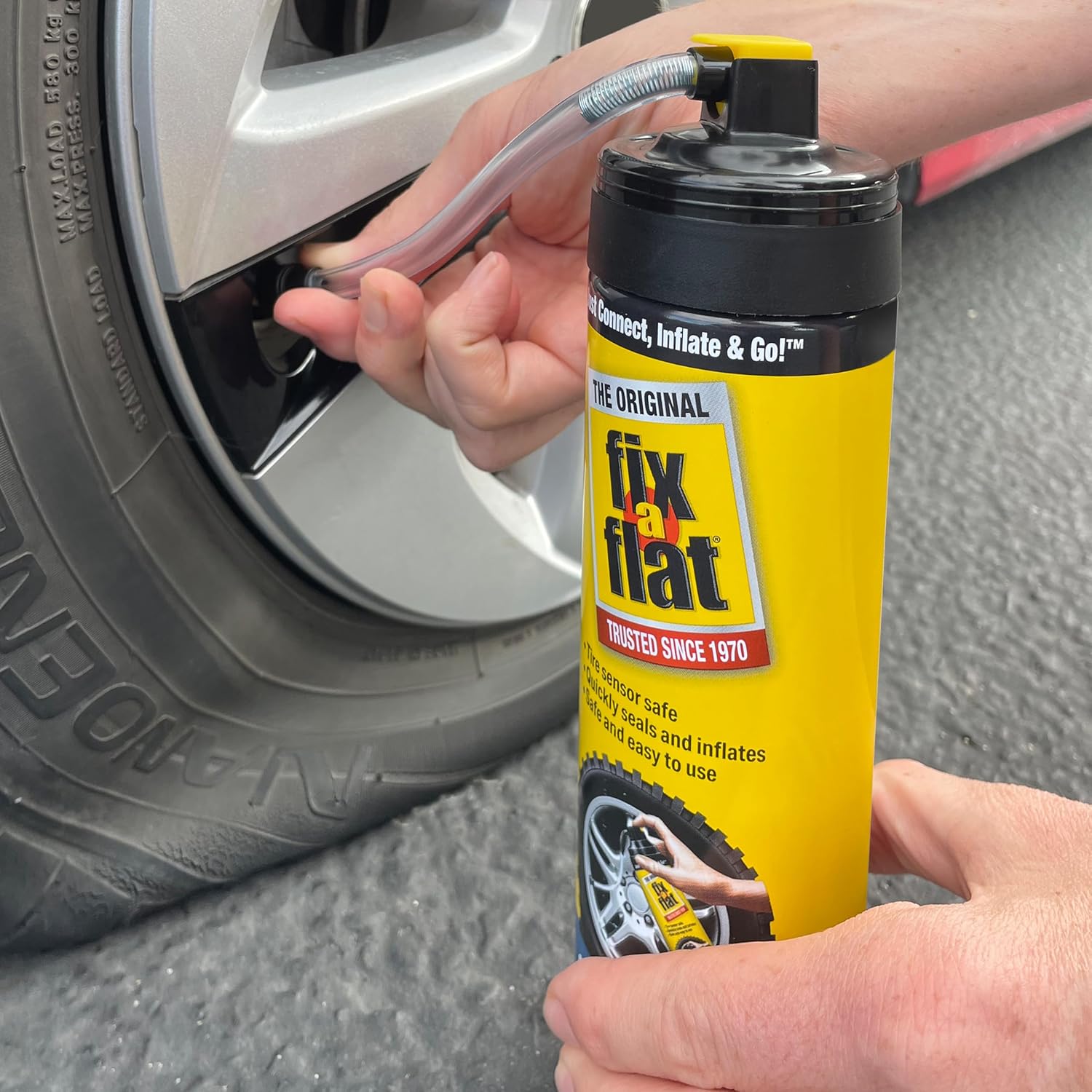 Fix-A-Flat S60420 Aerosol Emergency Flat Tire Repair and Inflator, for
