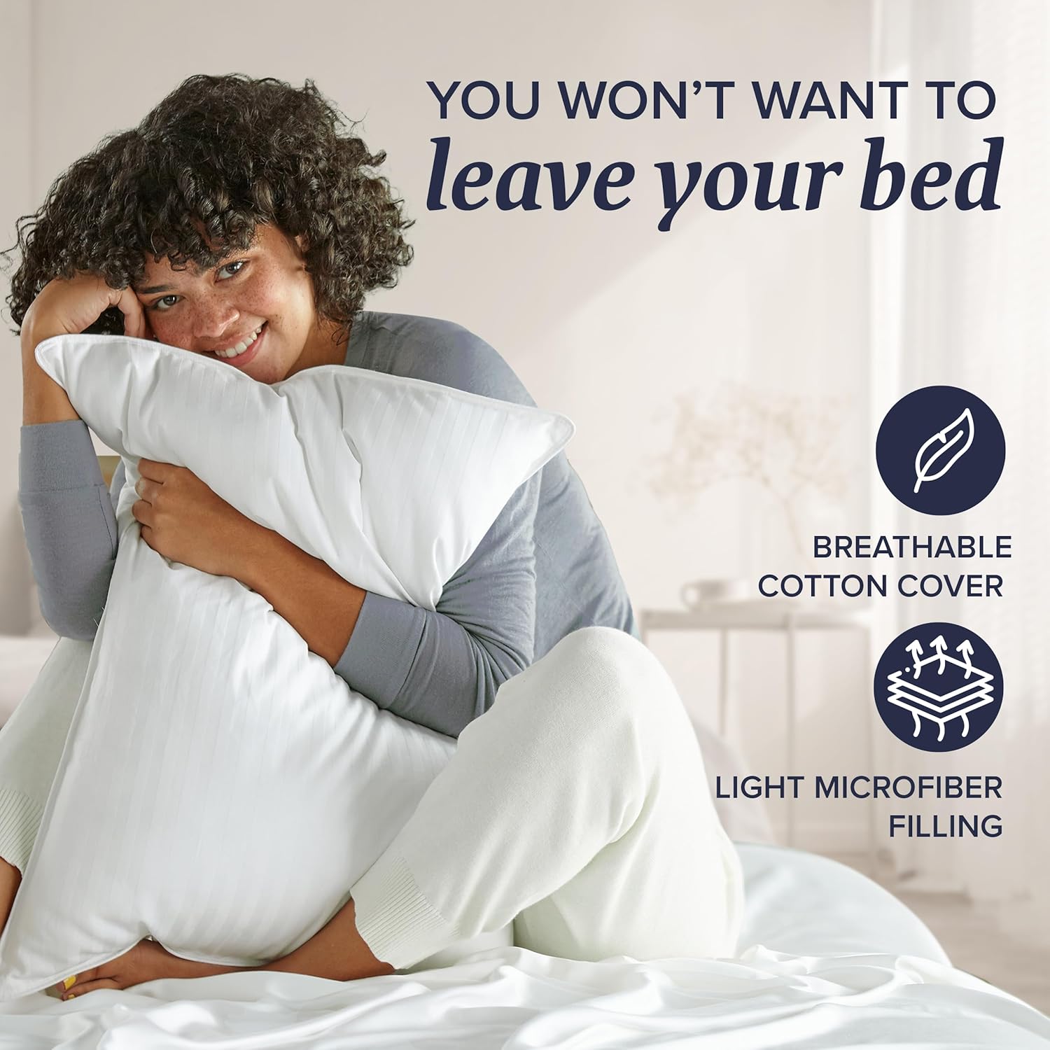 Beckham Hotel Collection Bed Pillows Standard/Queen Size Set of 2 - Original