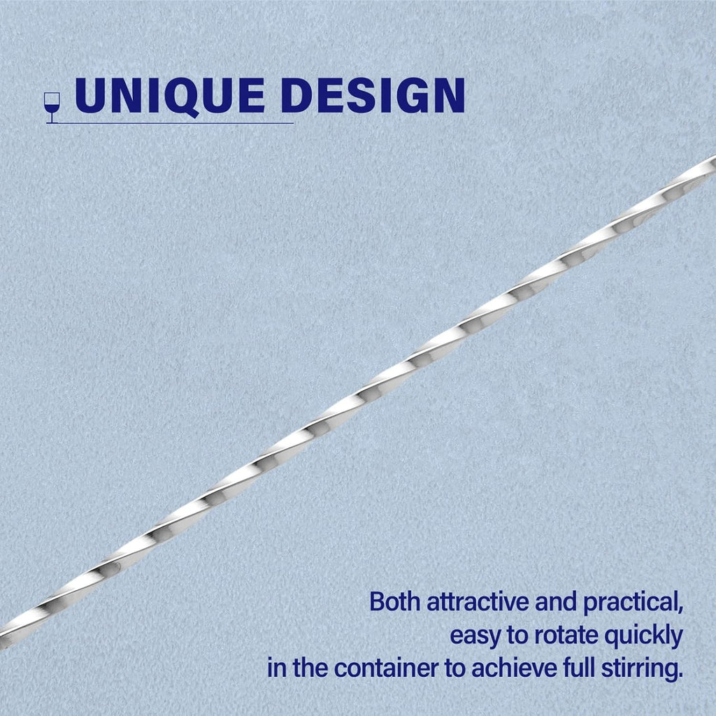 Briout Bar Spoon Cocktail Mixing Stirrers for Drink, Stainless Steel 12