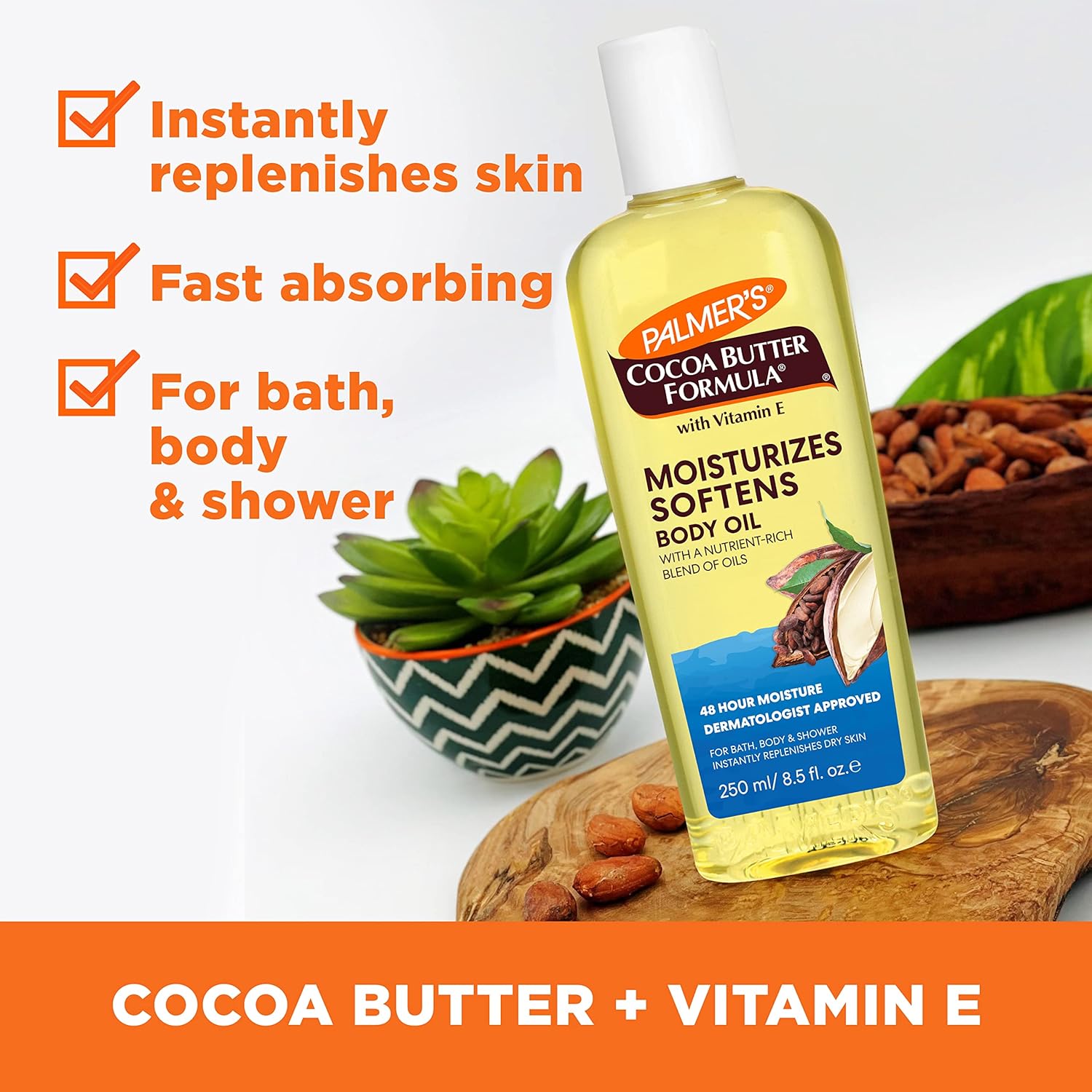 Palmer's Cocoa Butter Moisturizing Body Oil with Vitamin E, Radiant Looking