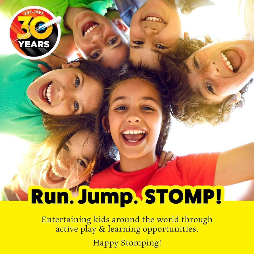 Stomp Rocket Jr Multi-Color Rocket Launcher for Kids, 8 Rockets - Fun Outdoor
