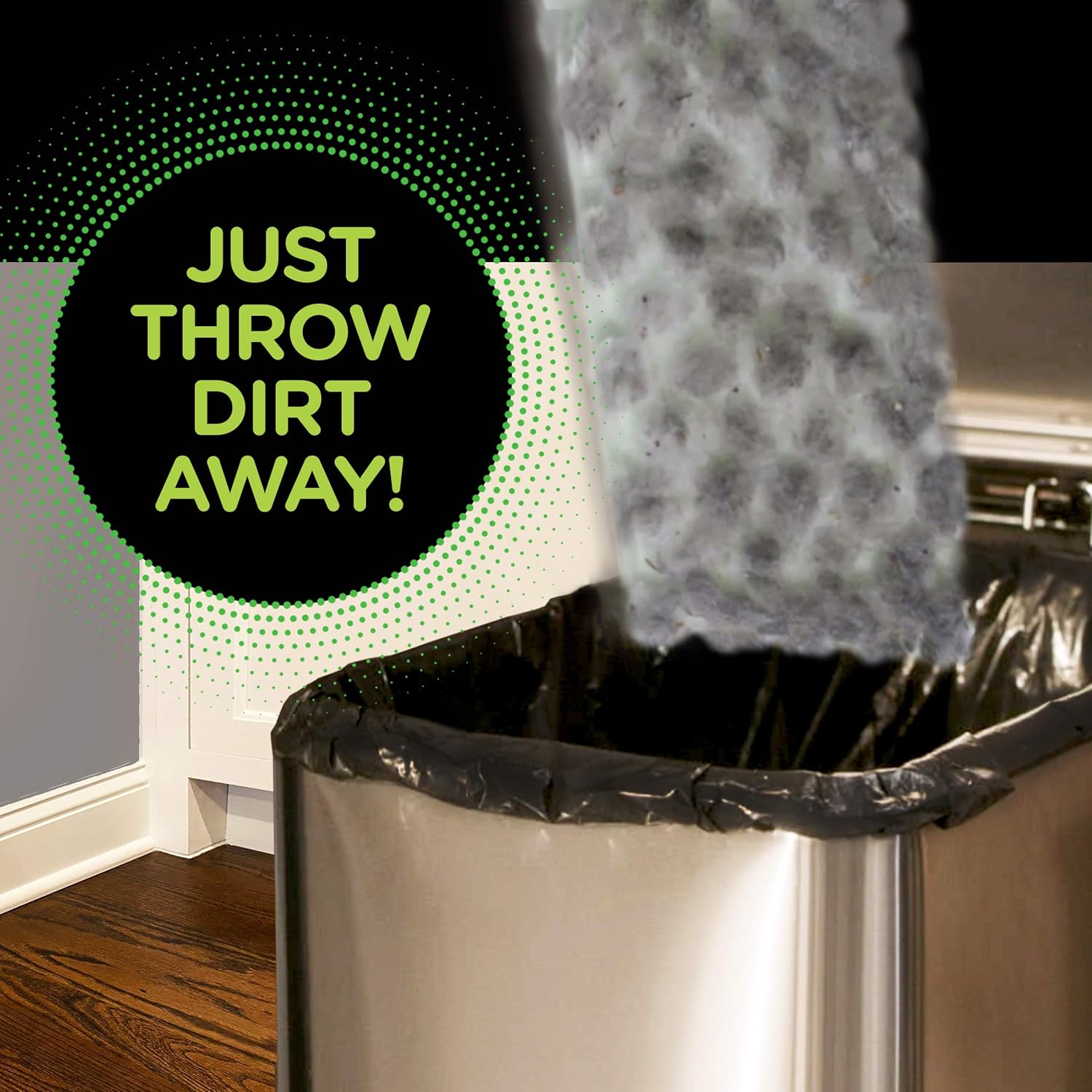 Sweep + Mop, Dry Pads Refill, Floor Cleaner for Dirt, Dust, Hair, Cleaning