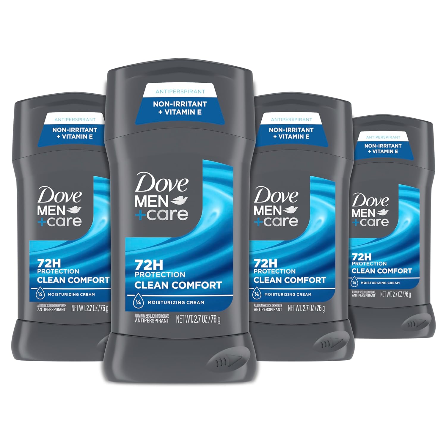 Dove Men+Care Antiperspirant Deodorant Stick 4 Count Clean Comfort 72-Hour