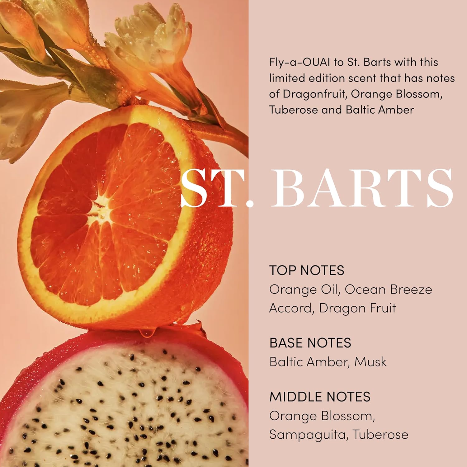 OUAI Body Cleanser, St. Barts - Foaming Body Wash with Jojoba Oil and Rosehip