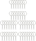 100PCS Split Key Ring Kit with Chains & Jump Rings