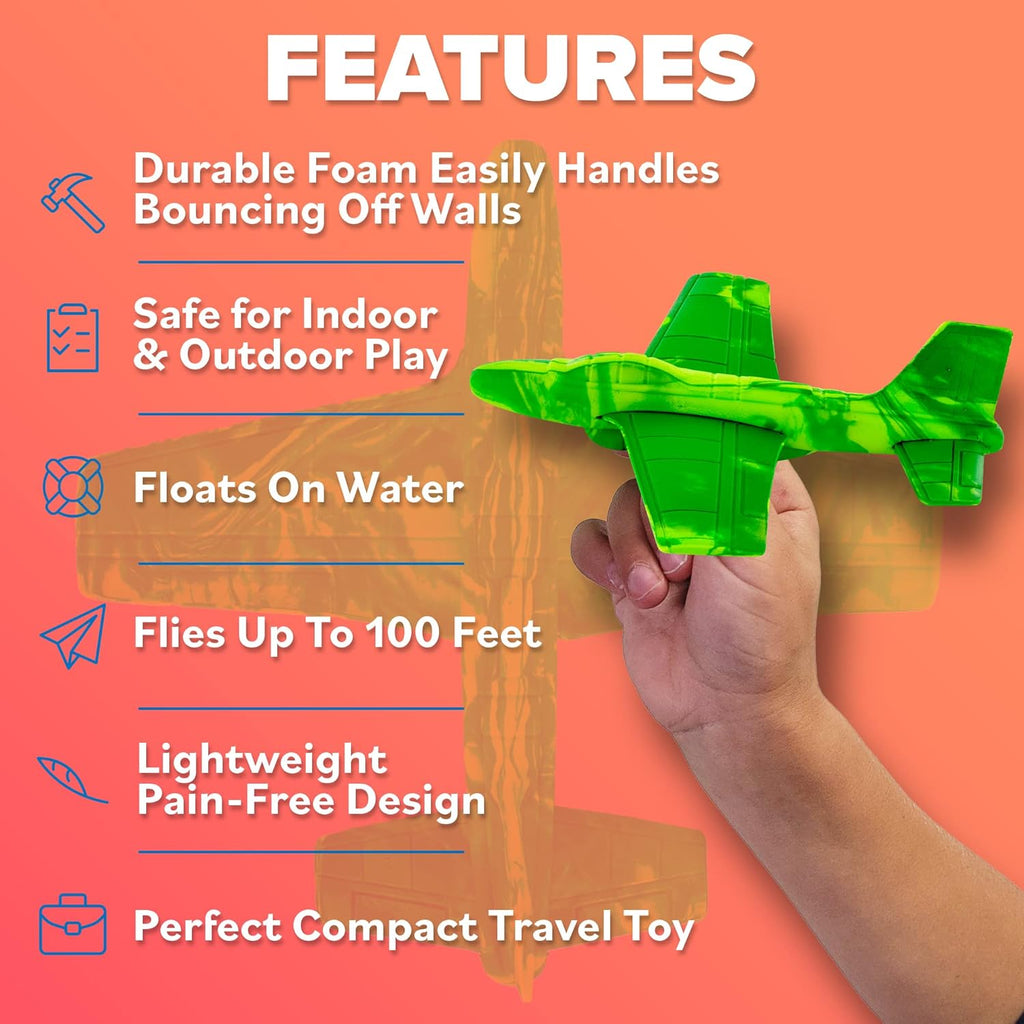 Foam Airplanes - Easter Basket Stuffers for Kids All Ages 4 5 6 7 8 9 10 Year