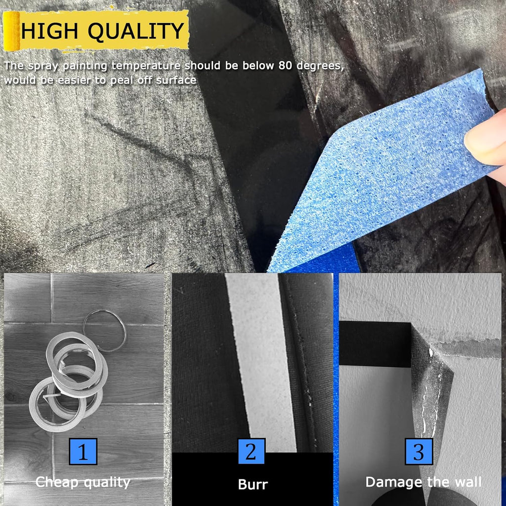 4 Rolls Premium Painters Tape, Blue Tape, Masking Tape, Paint Tape for