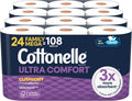 Cottonelle Ultra Comfort Toilet Paper with Cushiony CleaningRipples Texture