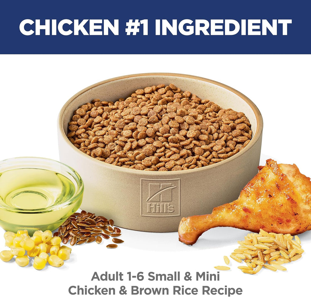 Hill's Science Diet Adult 1-6 Small & Mini Dry Dog Food, Chicken & Brown