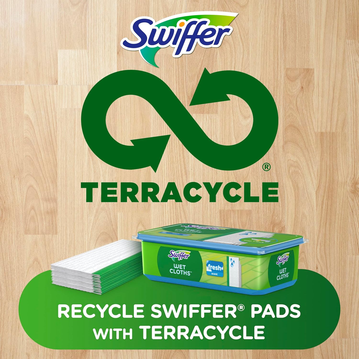 Swiffer Sweep + Mop, Wet Pads Refill, Floor Cleaner for Dirt, Dust, Hair