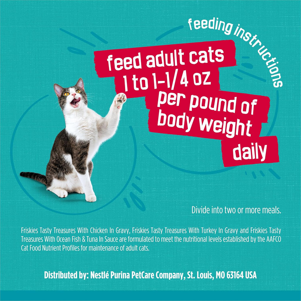 Purina Friskies Wet Cat Food Variety Pack, Tasty Treasures Prime Filets (With