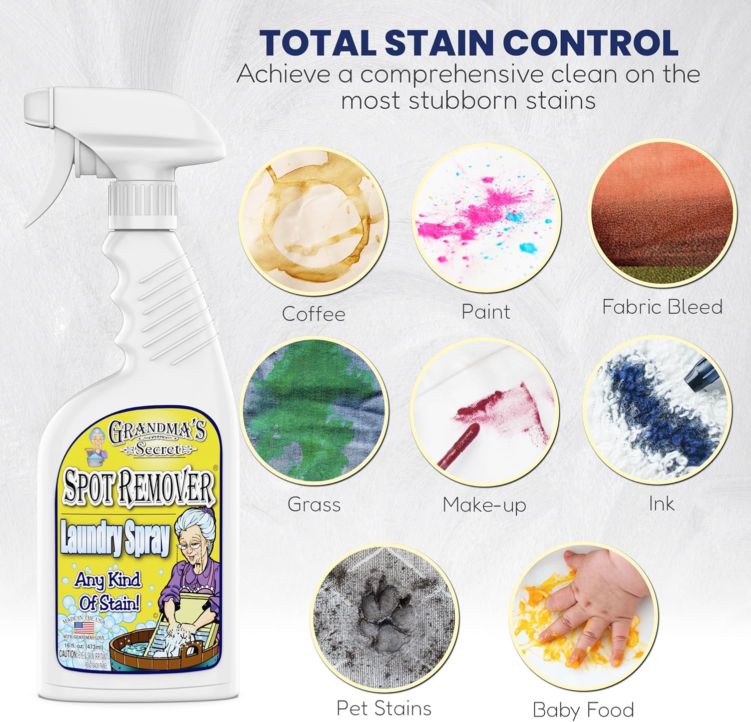 Grandma's Secret Spot Remover Laundry Spray - Chlorine, Bleach and Toxin-Free