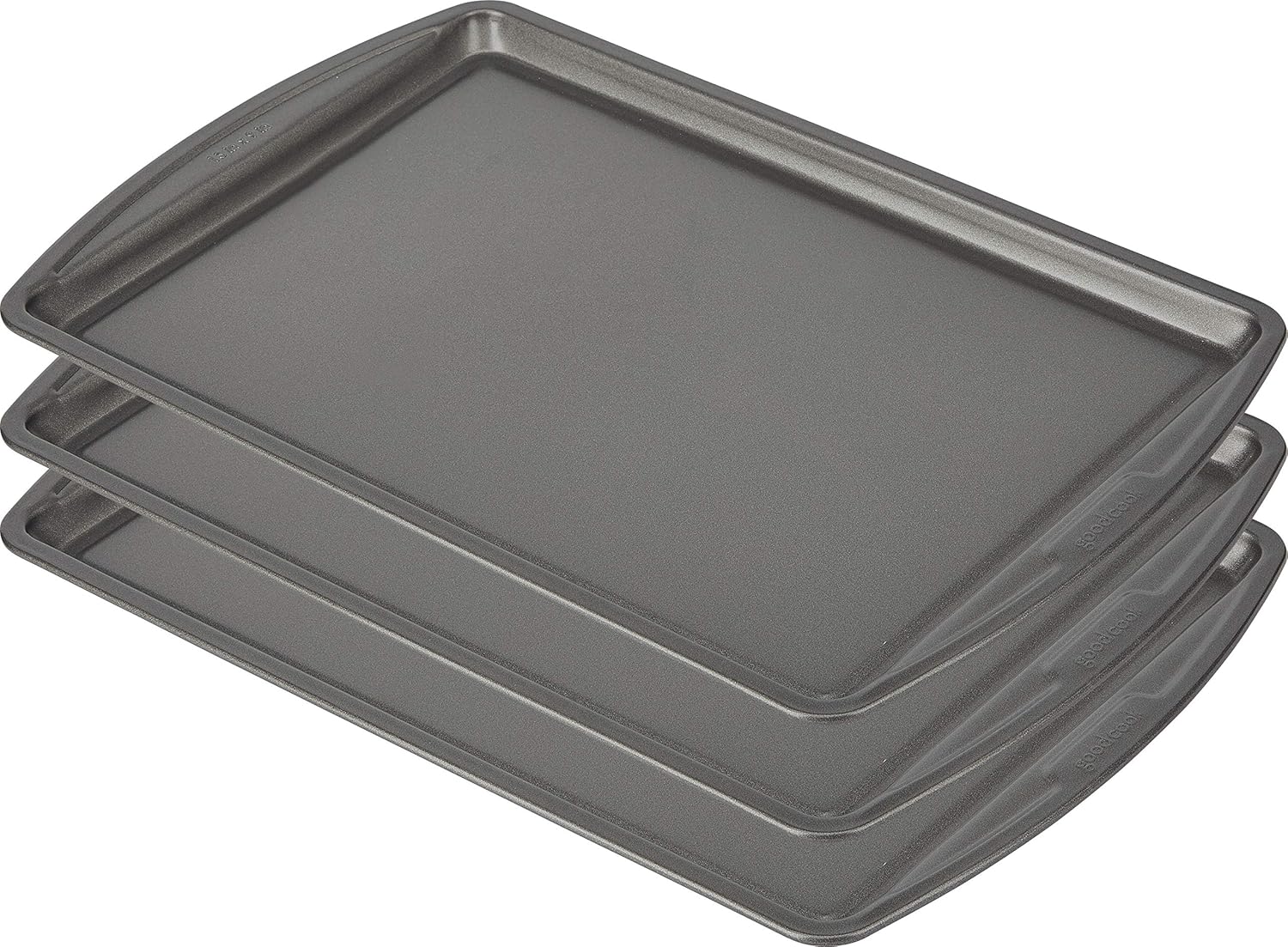 GoodCook Everyday Nonstick Carbon Steel 13‰۝ x 9‰۝ Baking Sheet Set, 3 Pack