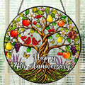 4th Anniversary Stained Glass Suncatcher - stained glass suncatchers for windows