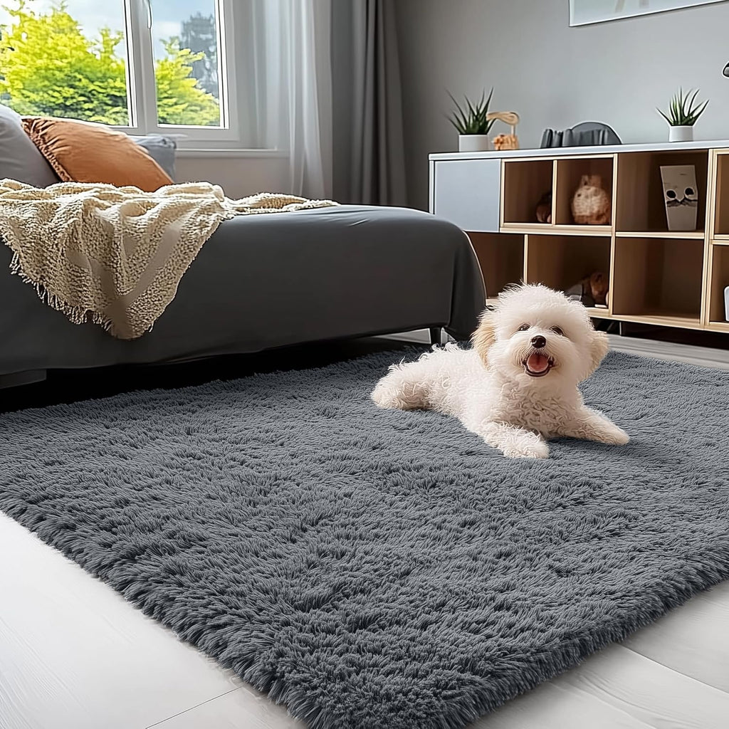 OLANLY Area Rugs for Living Room Bedroom, Machine Washable 4x5.9 ft Soft