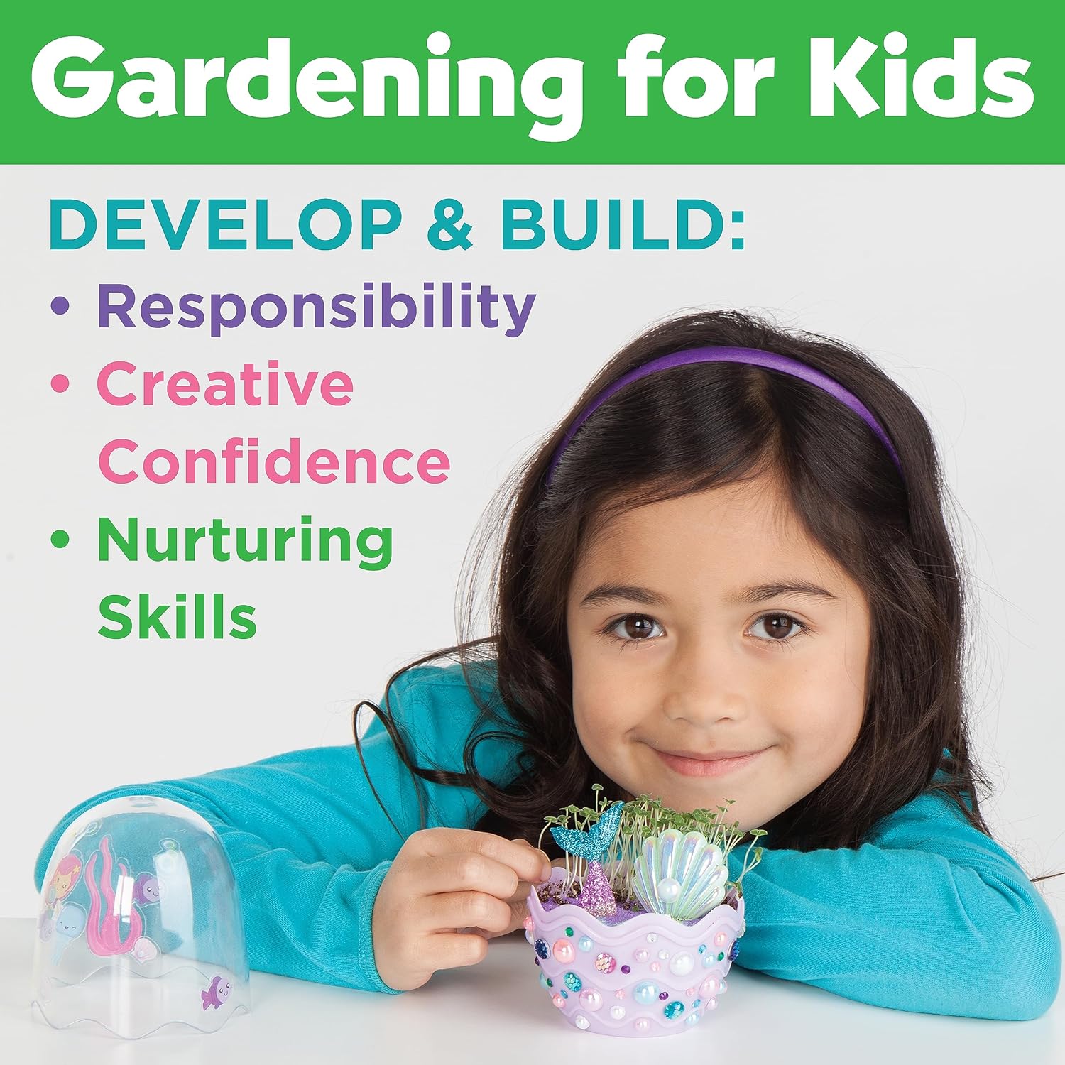 Creativity for Kids Mini Garden: Mermaid Terrarium Kit - Mermaid Gifts for