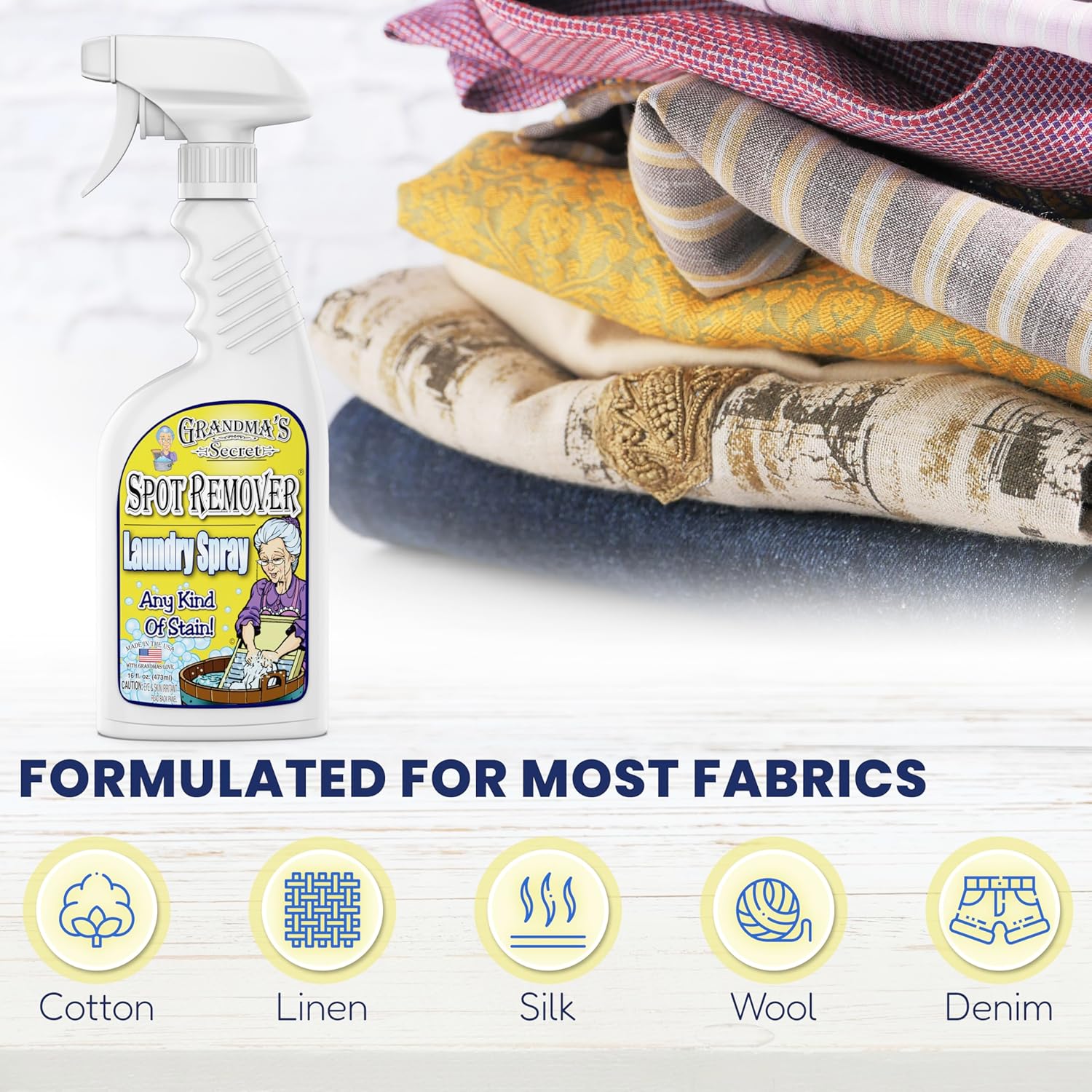Grandma's Secret Spot Remover Laundry Spray - Chlorine, Bleach and Toxin-Free