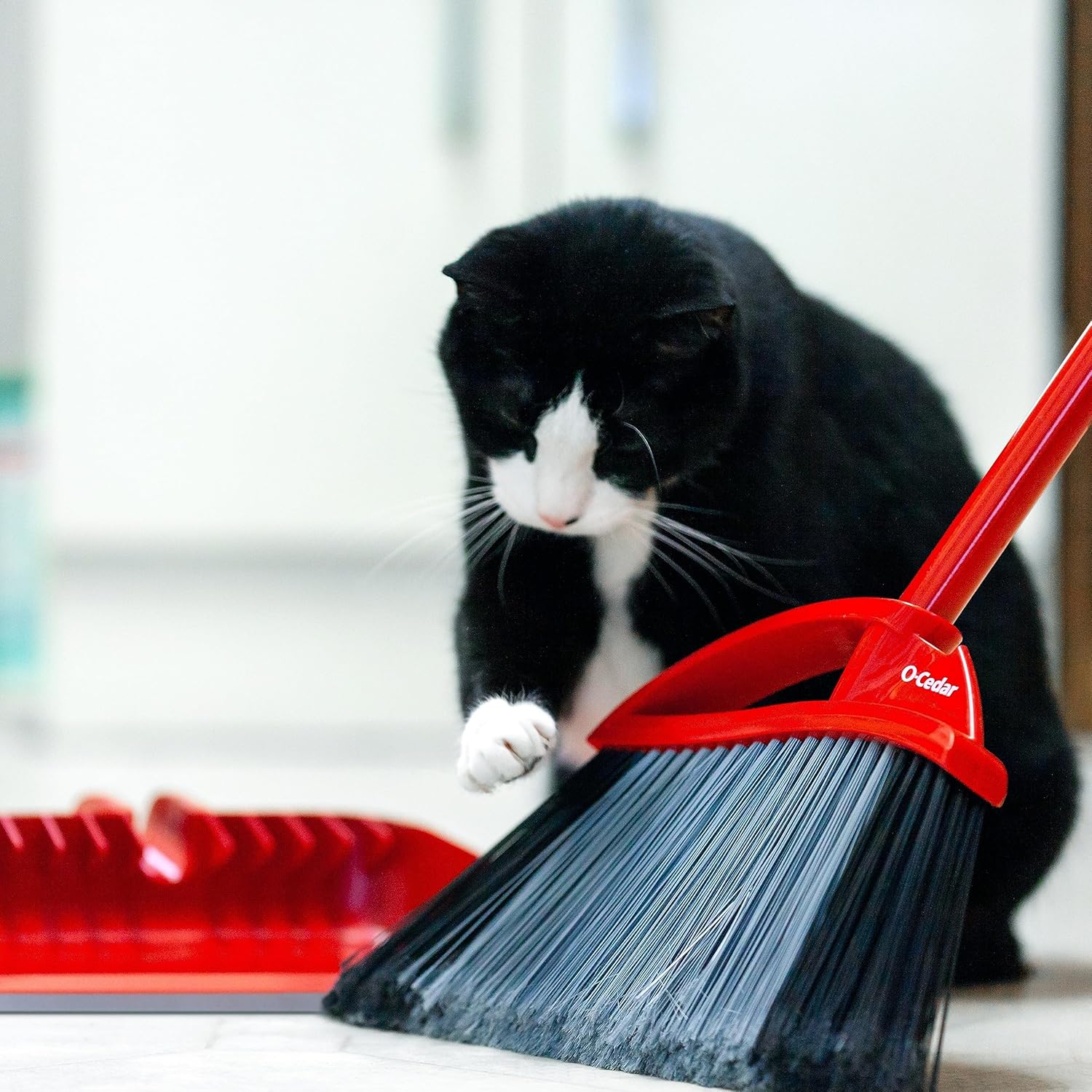 O-Cedar Pet Pro Broom with Step-On Dustpan