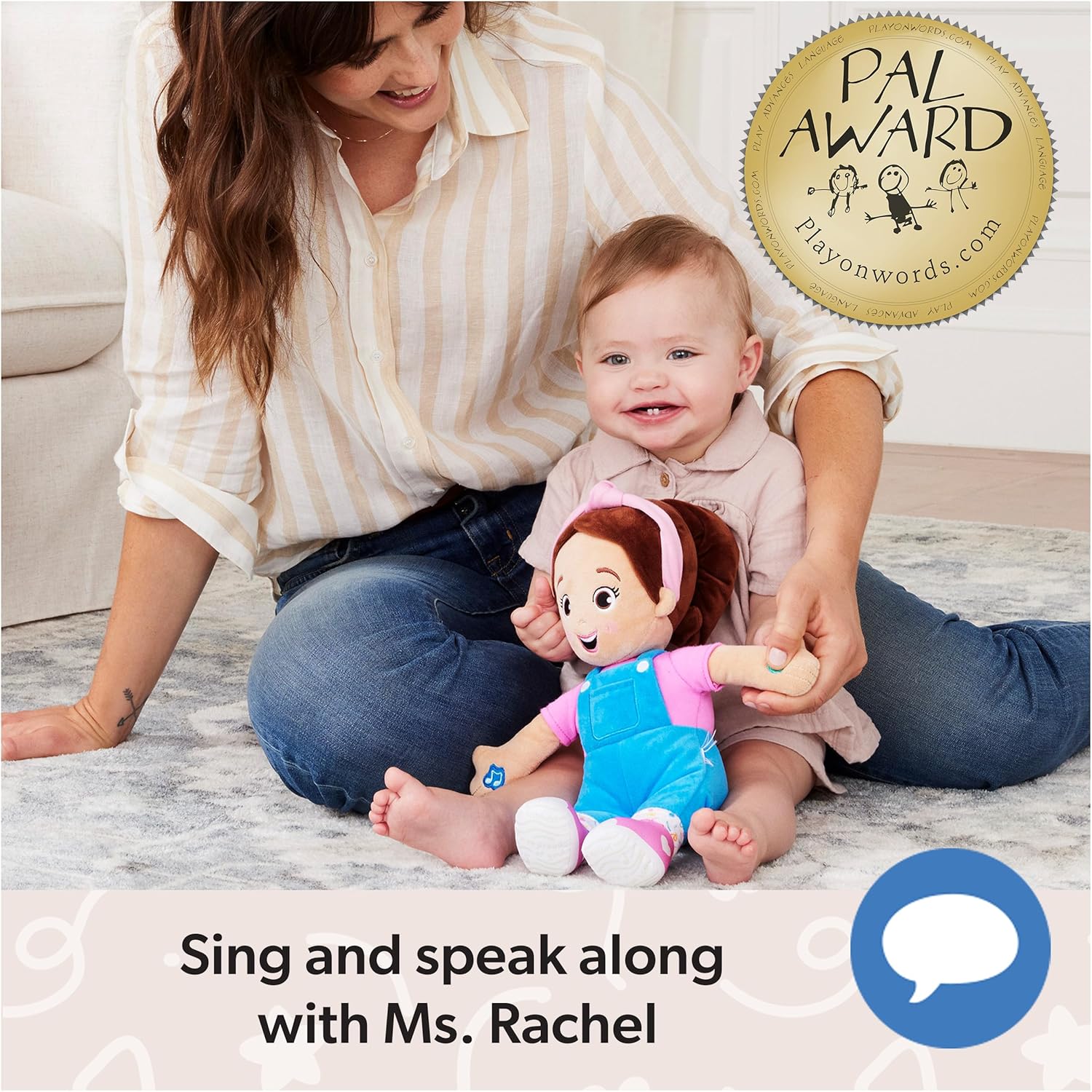 Ms. Rachel Official Speak & Sing Doll, 16‰۝ Tall Interactive Toy with 4 Songs