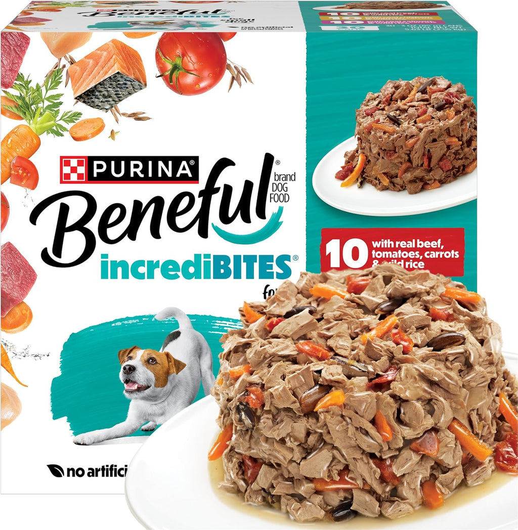 Beneful Purina Small Breed Wet Dog Food Variety Pack, IncrediBites With Real
