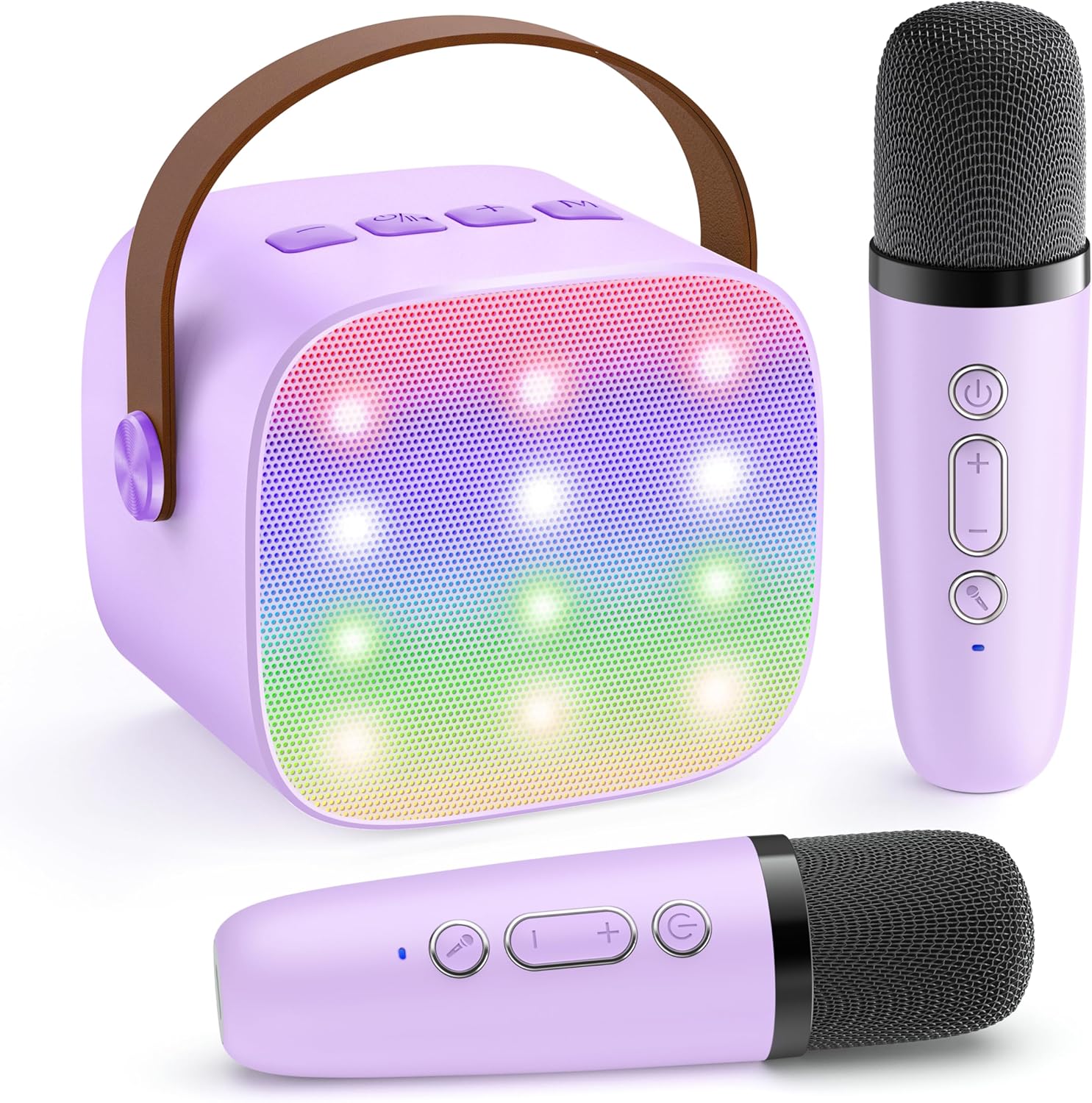 YLL Karaoke Machine for Kids, Portable Mini Speaker with 2 Wireless