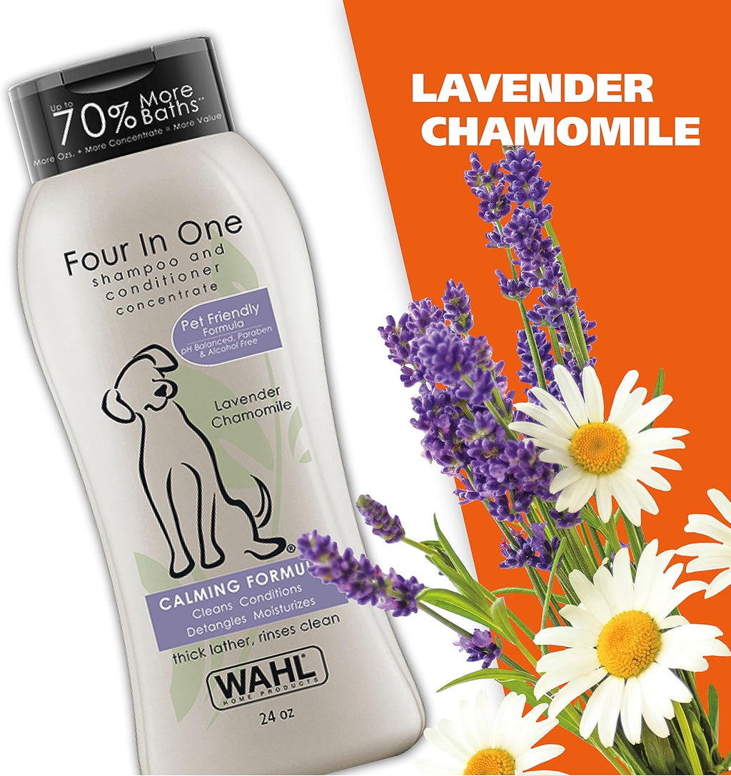 Wahl USA 4-in-1 Calming Dog Shampoo with Lavender Chamomile Scent ‰ÛÒ Cleans