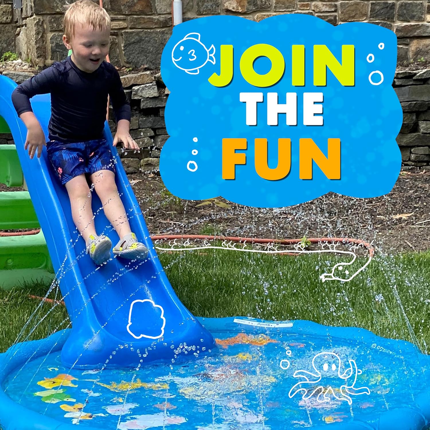 SplashEZ 3-in-1 Splash Pad, Sprinkler for Kids & Baby Pool for Learning ‰ÛÒ